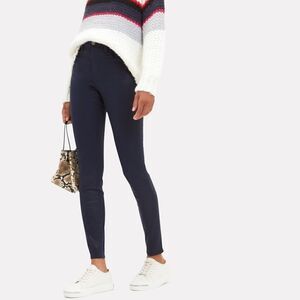 l’agence • ‘marguerite’ coated blue skinny jeans